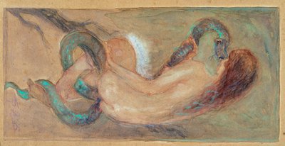 Eve Aquarel af Giuseppe Giglioli (1881-1930) Dim 11x23 cm Gener, Gallery of Modern Art, inv 0163 af Giuseppe Giglioli