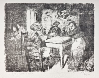 Ved bordet, ca. 1907 (litho) af Giuseppe Graziosi