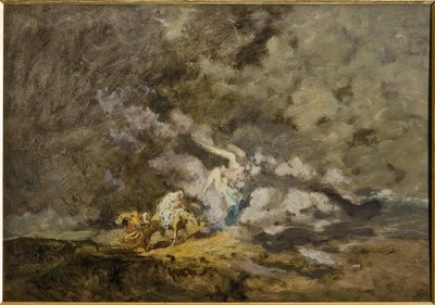 Flugt til Egypten (olie på krydsfiner) af Giuseppe Graziosi