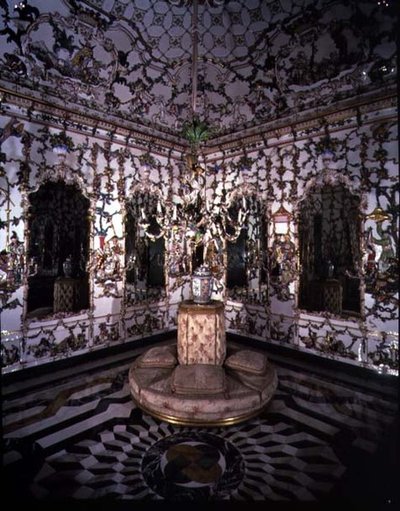 Hjørne af Salon Chino (kinesisk værelse) udført udelukkende af porcelæn, 1769 (porcelæn) (for detaljer se 93238-9) af Giuseppe Gricci