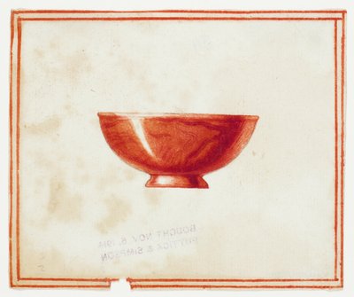 Rød marmorskål af Giuseppe Grisoni