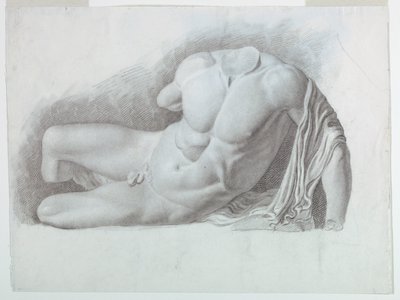 Akademisk undersøgelse af en rollebesætning af en klassisk nøgen af Giuseppe Longhi