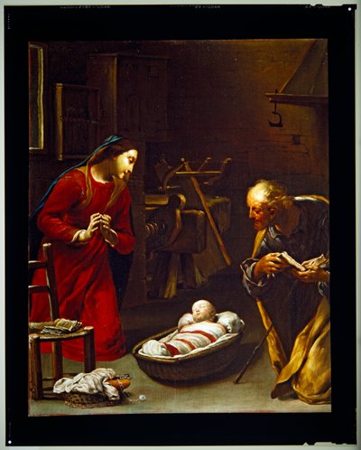 Den hellige familie (maleri) af Giuseppe Maria (1665-1747) Crespi