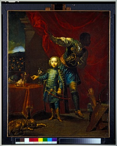 Portræt af en ung dreng, der siges at være søn af general Johann Pálffy (maleri) af Giuseppe Maria (1665 1747) Crespi