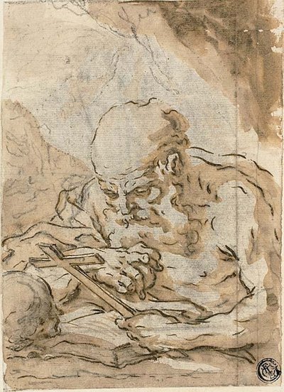 Sankt Jerome af Giuseppe Maria Crespi