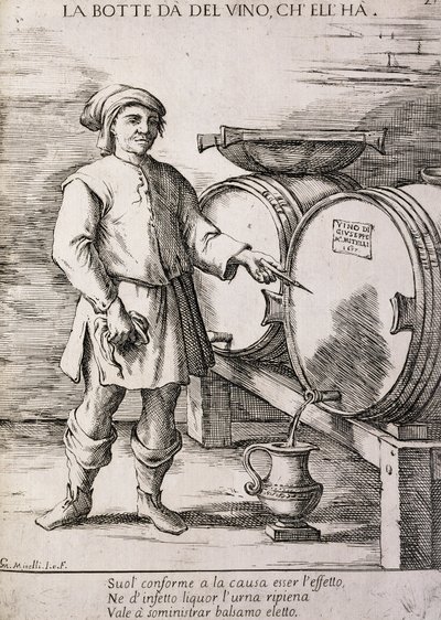 Fad giver vin, der indeholder, Ordsprog af Giuseppe Maria Mitelli