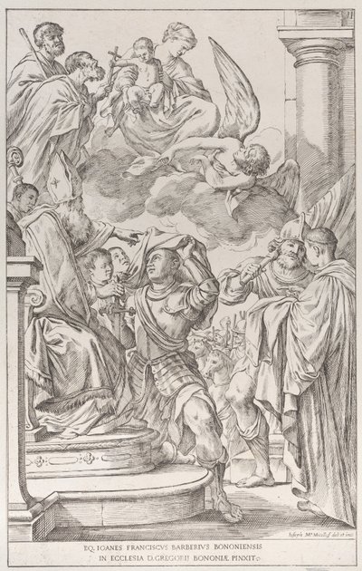 Tavle 11: Sankt Vilhelm af Aquitaine, 1678. af Giuseppe Maria Mitelli