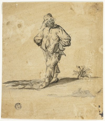 Stående bonde med åbne arme af Giuseppe Maria Mitelli