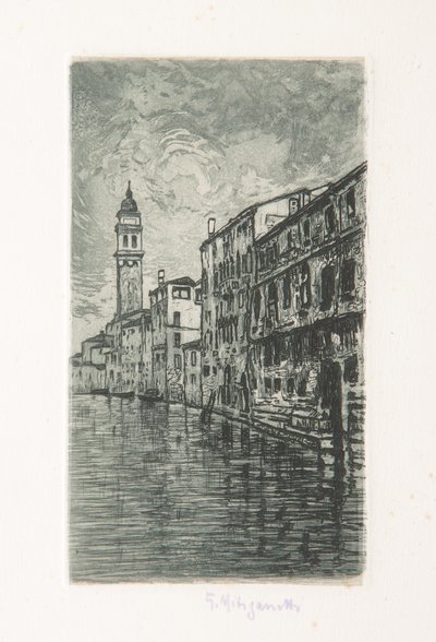 Venedig (ætsning og akvatinte på hvidt papir) af Giuseppe Miti Zanetti