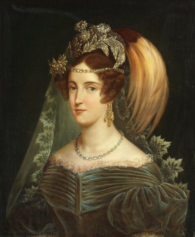 Portræt af Maria Cristina af Savoyen 1812-1836, Dronningen af de to Sicilier, 1830. af Giuseppe Navarra