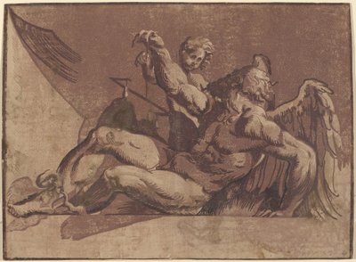 Saturn af Giuseppe Nicolo Vicentino, after Giovanni Antonio Pordenone