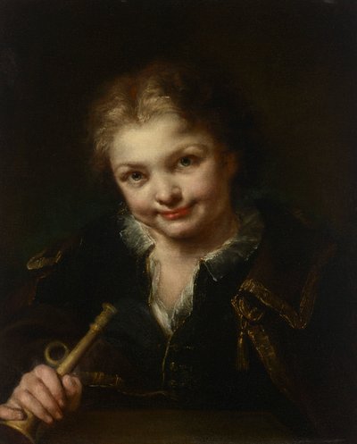 En dreng med en trompet af Giuseppe Nogari