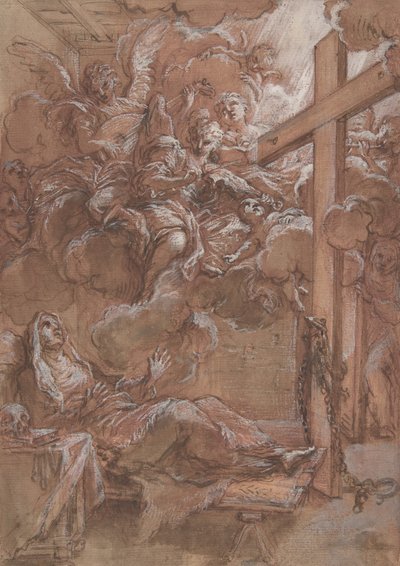 Ekstasen af den salige Giacinta Marescotti, ca. 1675-1714. af Giuseppe Passeri