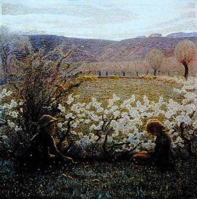 Field in Bloom (olie på lærred) af Giuseppe Pellizza da Volpedo