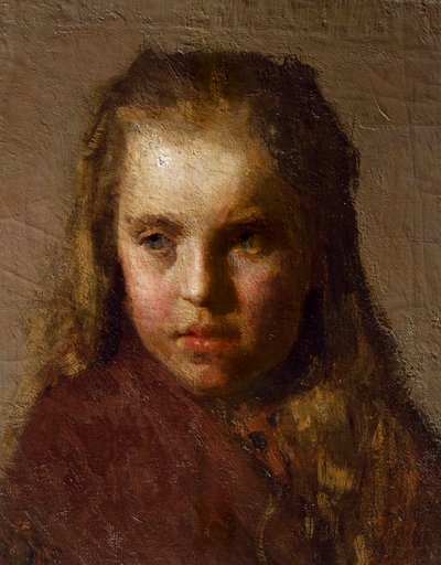 Hovedet af en lille pige af Giuseppe Pellizza da Volpedo