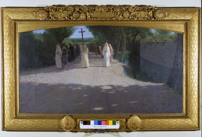 Optoget. Maleri af Giovanni Pellizza da Volpedo (1868-1907) af Giuseppe Pellizza da Volpedo