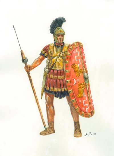 Det gamle Rom: en soldat fra pretorianergarden - Praetorianergarden - Illustration af Giuseppe Rava af Giuseppe Rava