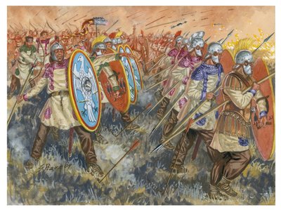 Slaget ved Adrianopel (Hadrianopolis) af Giuseppe Rava