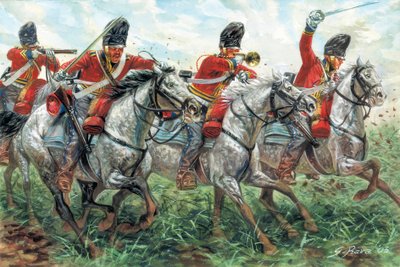 Det første imperium: The Charge of the Royal Scots Greys, Scottish Dragon Regiment, et Waterloo af Giuseppe Rava