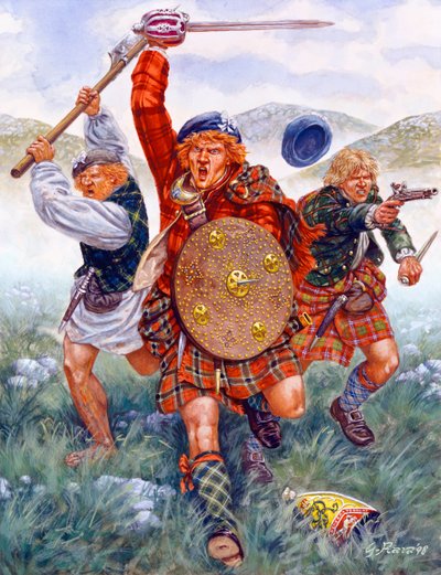 Det sidste jakobitiske oprør: Højlændernes angreb i slaget ved Culloden i 1746 af Giuseppe Rava
