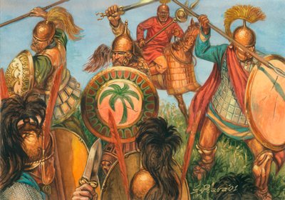 Punic War: Carthaginian Heavy Infantry - Punic War: Infantry of ancient Carthage Illustration by Giuseppe Rava af Giuseppe Rava