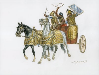 Krigsvogn cananeen 15. århundrede AC af Giuseppe Rava
