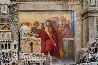 Stations of Cross, Golgata bestående af majolikafliser fra det 16.-19. århundrede af Giuseppe Renato Greco