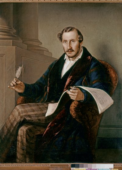 Portræt af Domenico Gaetano Maria Donizzetti (olie på lærred) af Giuseppe Rillosi