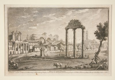 En del af Campo Vaccino (en del af Campo Vaccino) af Giuseppe Vasi