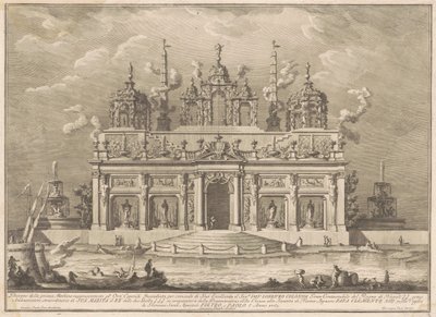 Prima Macchina for Kina fra 1765: Hesperidernes Have af Giuseppe Vasi, after Giuseppe Palazzi, after Paolo Posi