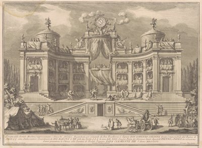 The Seconda Macchina for the Chinea of 1766: A Theatre for Athletic Games af Giuseppe Vasi, after Giuseppe Palazzi, after Paolo Posi