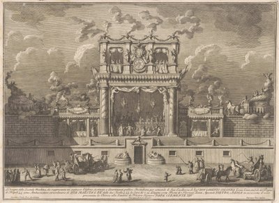 The Seconda Macchina for the Chinea of 1769: A Building for Public Entertainment af Giuseppe Vasi, after Giuseppe Palazzi, after Paolo Posi