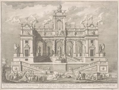 Prima Macchina for Kina fra 1764: A Capitol Building af Giuseppe Vasi, after Tommaso Catrani, after Paolo Posi