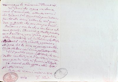 Håndskrevet brev fra Giuseppe Verdi til Aida librettos forfatter Antonio Ghislanzoni af Giuseppe Verdi