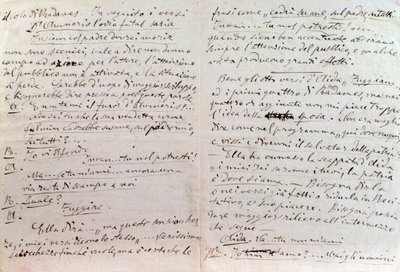 Håndskrevet brev fra Giuseppe Verdi til Aida librettos forfatter Antonio Ghislanzoni af Giuseppe Verdi
