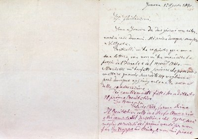 Håndskrevet brev fra Giuseppe Verdi til Aida librettos forfatter Antonio Ghislanzoni af Giuseppe Verdi