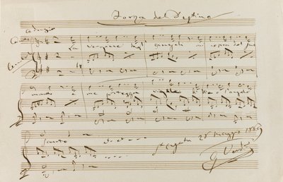 Musical quotation from La forza del destino, St Agata, 28 May 1869, 1869.dani af Giuseppe Verdi