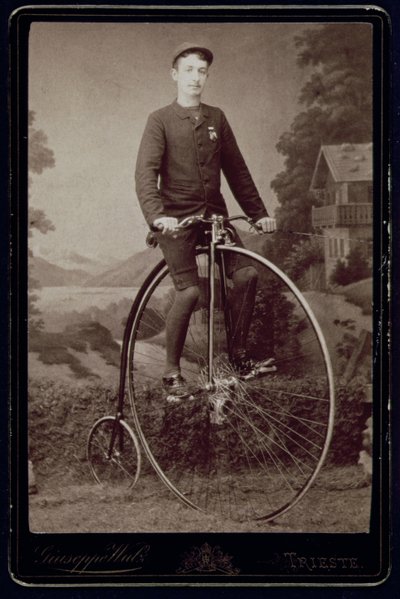 The Cyclist (sølvbromid gelatinetryk) af Giuseppe Wulz
