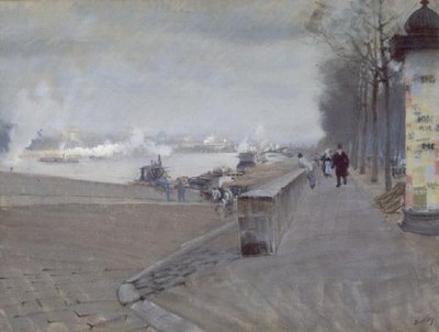 Seinen i Paris af Giuseppe de Nittis