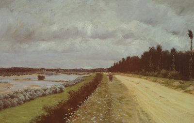 Landevej langs Ofanto, af Giuseppe de Nittis af Giuseppe or Joseph de Nittis