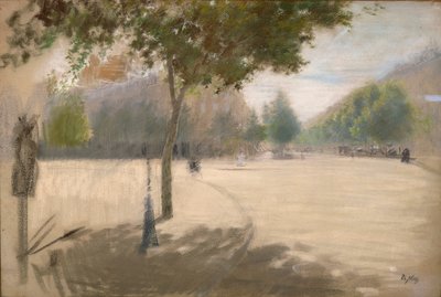 Solrig firkant (olie på lærred) af Giuseppe or Joseph de Nittis