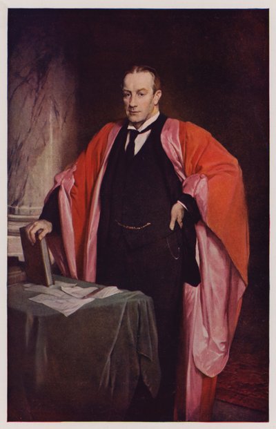 Stanley Baldwin, britisk politiker og premierminister (farvelitografi) af Glyn Warren Philpot