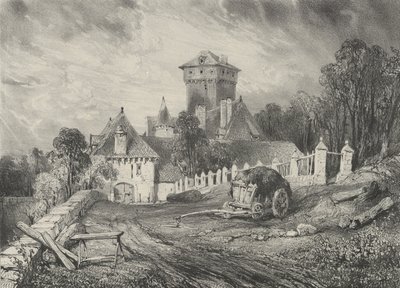 Slottet Pesteil i Polminhac, 1832. af Godefroy Engelmann