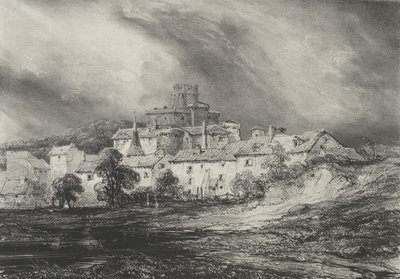 Slottet i Pont-Gibaud, 1830. af Godefroy Engelmann