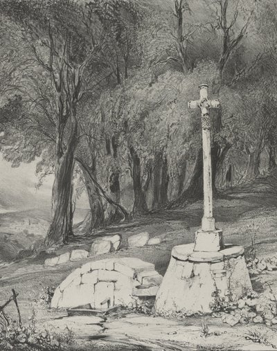 Kryds på vejen fra Clermont til Royal, 1831. af Godefroy Engelmann