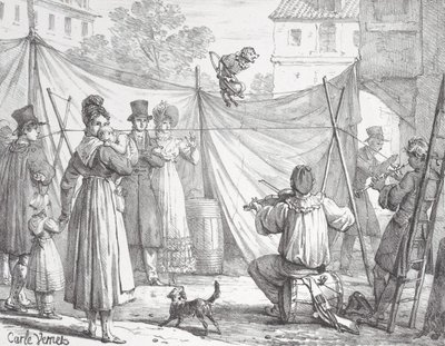 Aben og leoparden Aben, 1818. af Godefroy Engelmann
