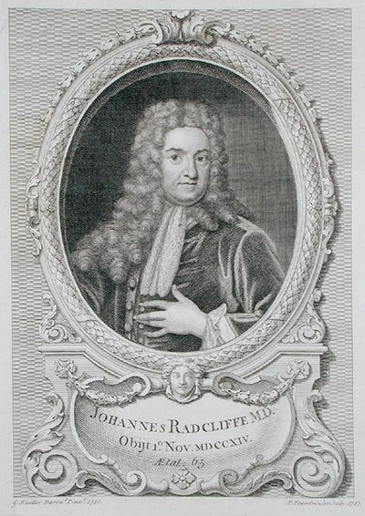 Portræt af John Radcliffe (1650-1714) fra 