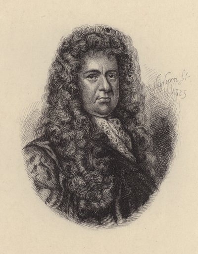 Samuel Pepys, engelsk politiker og dagbogsskriver (radering) af Godfrey (after) Kneller