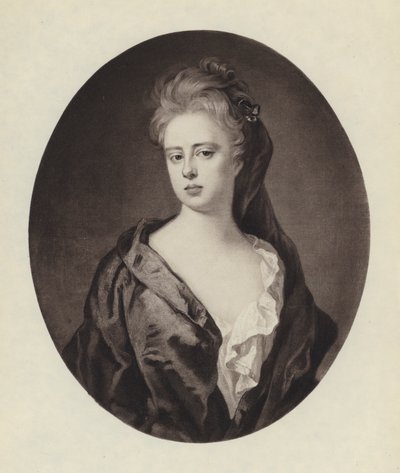 Sarah Jennings, hertuginde af Marlborough (litho) af Godfrey (after) Kneller