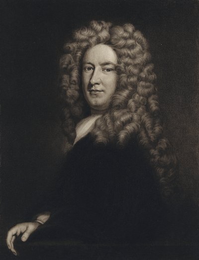 Sir Samuel Garth (litho) af Godfrey (after) Kneller